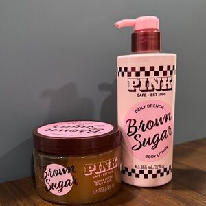 PINK Victoria's Secret Brown Sugar Body Lotion & Scrub